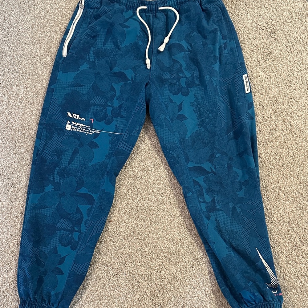 Nike Blue Floral Jogger Pants
